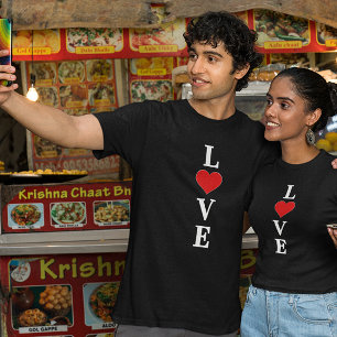 T-shirt Motif classique de coeur AMOUR avec une touche mod