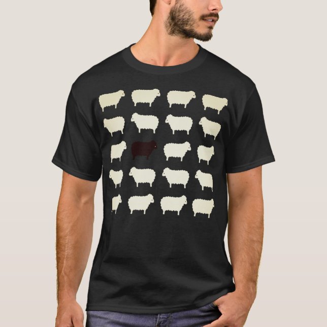 T-shirt Motif classique pour chandail en mouton no (Devant)