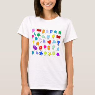 T-shirt Motif coloré 2D et 3D géométriques