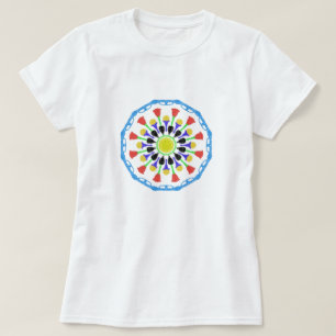 T-shirt motif coloré abstrait de cercle