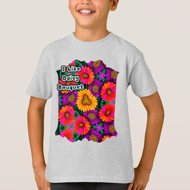 T-shirt Motif coloré Daisy Bouquet (Devant)