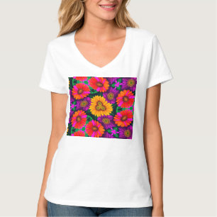 T-shirt Motif coloré Daisy Bouquet