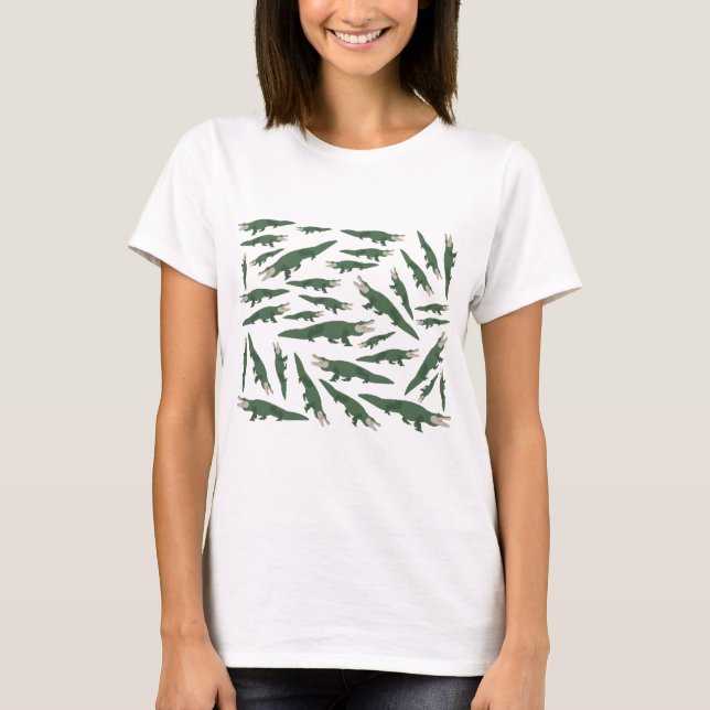 T-shirt Motif crocodile de l'alligator mignon (Devant)