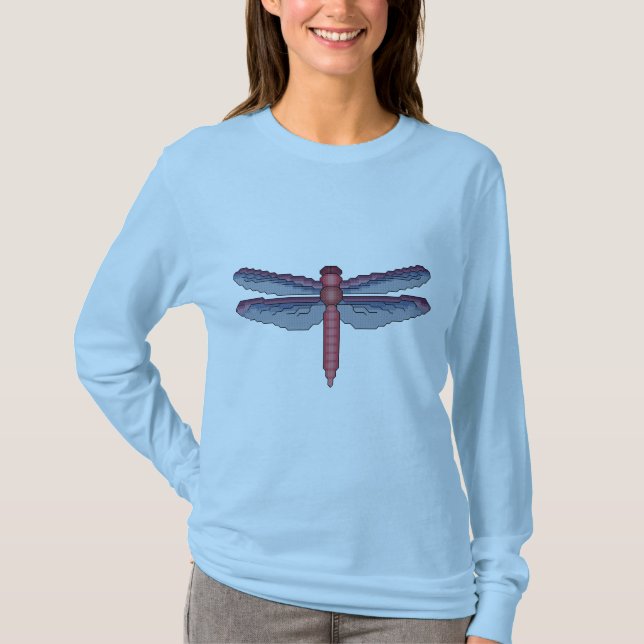 T-shirt Motif croisé de point de libellule (Devant)