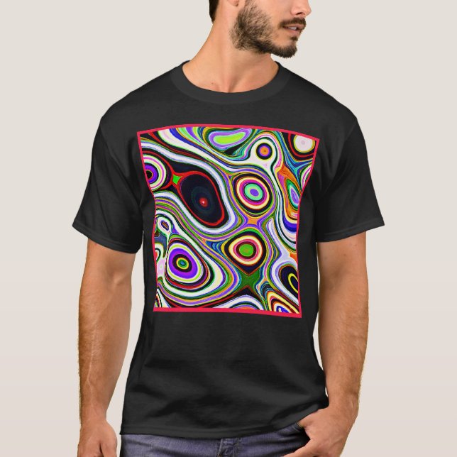 T-shirt Motif d'abstraction coloré et vivant (Devant)