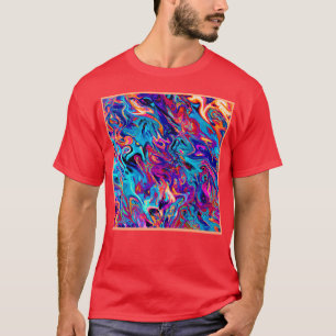 T-shirt Motif d'abstractions géométriques colorées