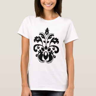 T-shirt Motif damassé de lolita victorienne antique en noi