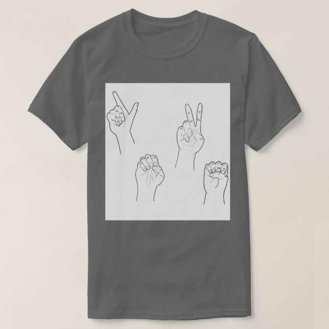 T-shirt MOTIF d'amour ASL (Design devant)