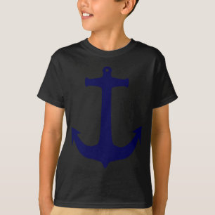T-shirt Motif d'ancre bleu marine