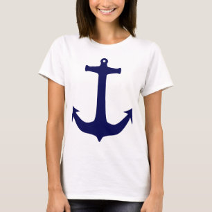 T-shirt Motif d'ancre bleu marine