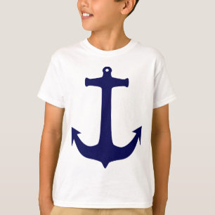 T-shirt Motif d'ancre bleu marine