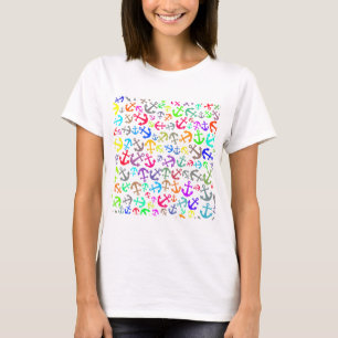 T-shirt Motif d'Ancre de bateau coloré
