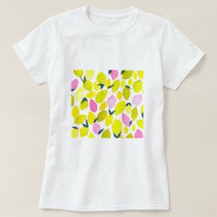 T-shirt Motif d'aquarelle citron