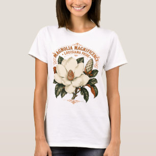 T-shirt Motif d'arbre à magnolias en fleurs de LA