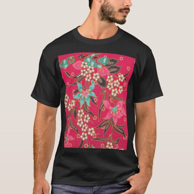T-shirt Motif d'art batik indonésien (Devant)