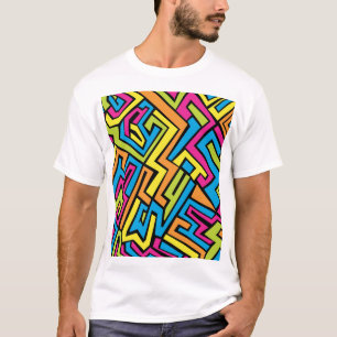 T-shirt Motif d'art coloré de Neon Street