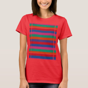 T-shirt Motif de bandes colorées