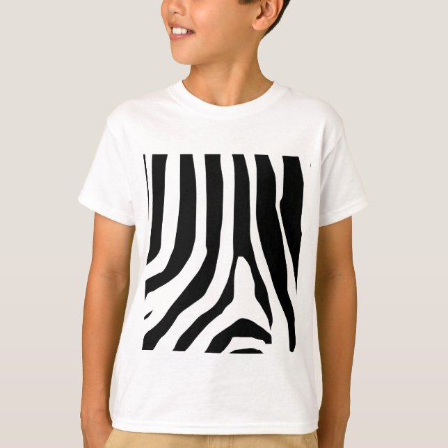 T-shirt Motif de bandes d'impression Zebra (Devant)