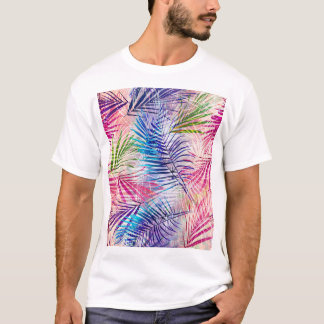 T-shirt Motif de basculement Feuilles d'aquarelle Abstrait