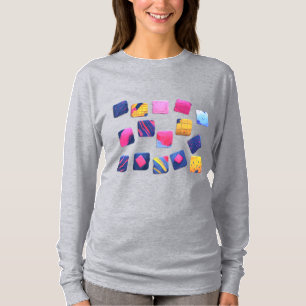 T-shirt Motif de blocs colorés abstraits