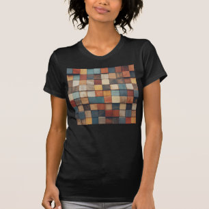 T-shirt Motif de blocs de bois colorés rustiques