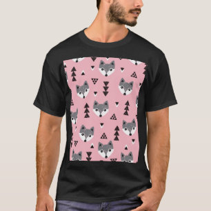 T-shirt Motif de bois de renard de bébé géométrique