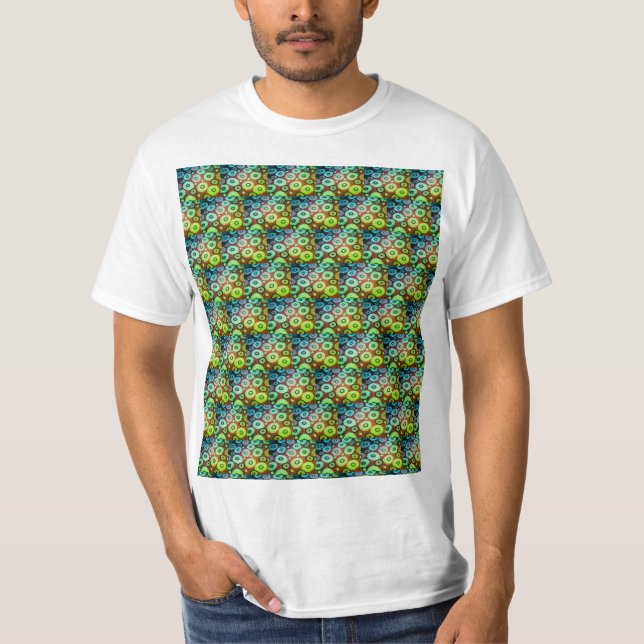 T-shirt Motif de bulles vertes (Devant)
