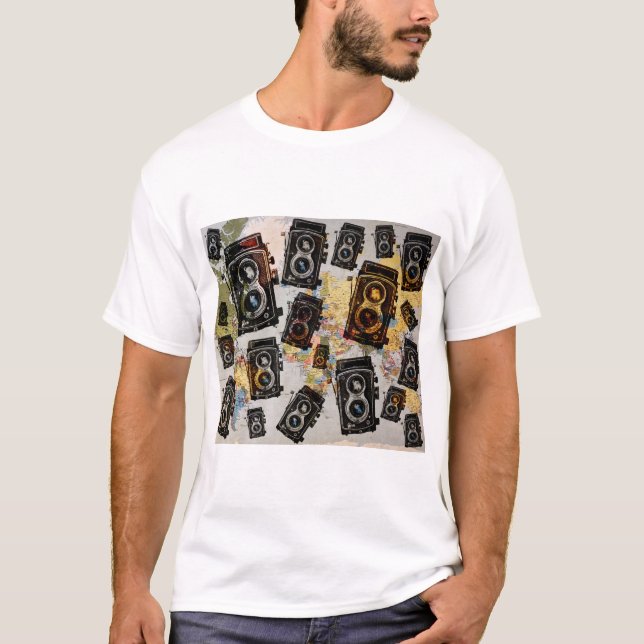 T-shirt Motif de caméra Vintage voyage (Devant)