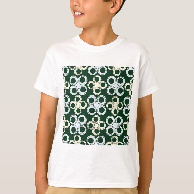 T-shirt Motif de cercles rétro géométriques (Devant)