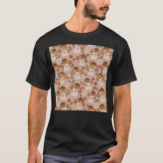 T-shirt Motif de champignons Brown