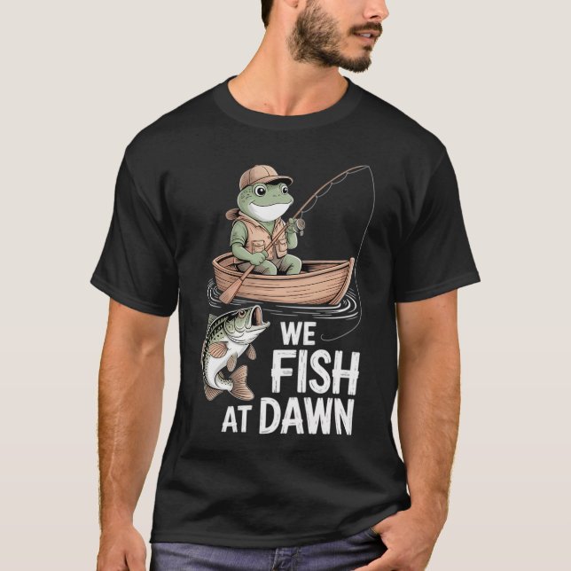 T-shirt Motif de chat et de poisson fantaisiste (Devant)