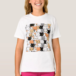 T-shirt Motif de chat mignon