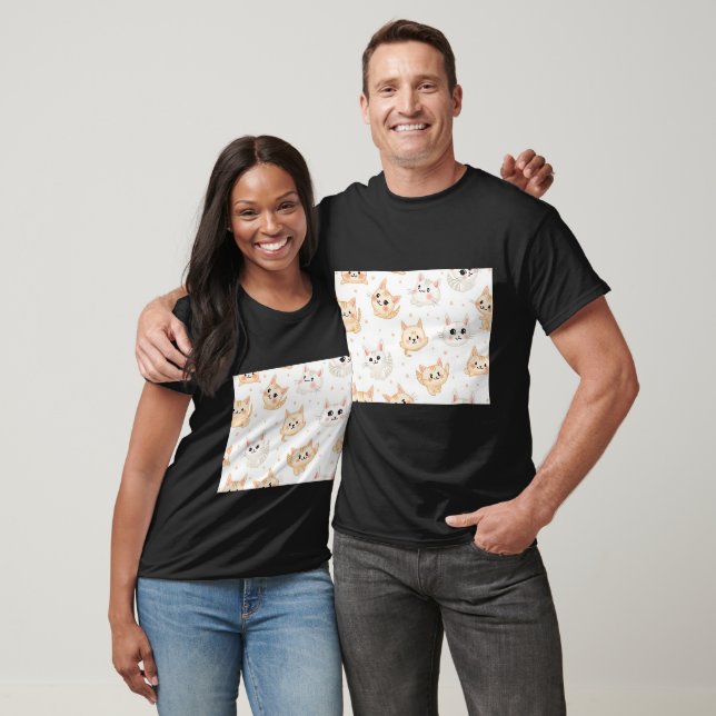 T-shirt Motif de Chats Enjoués (Unisexe)