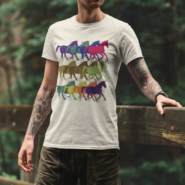 T-shirt Motif de chevaux, Animaux de ferme (urban country style)