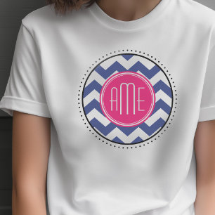 T-shirt Motif de Chevron avec le monogramme - magenta de