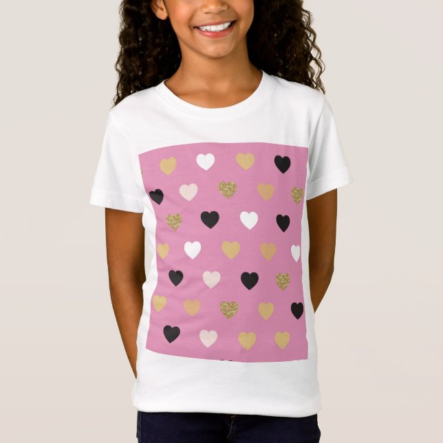 T-Shirt Motif de coeur 32 (Devant)