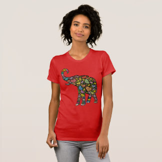 T-shirt Motif de coeurs d'éléphant