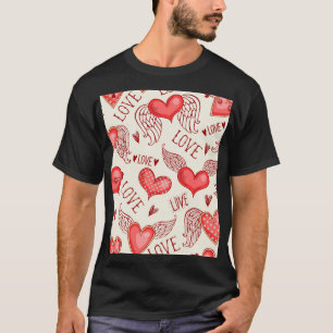 T-shirt Motif de coeurs pour la Saint-Valentin