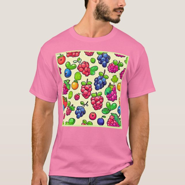 T-shirt Motif de conception de fruits de baies (Devant)