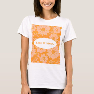 T-shirt Motif de couleur orange Fuzz Retro Peach