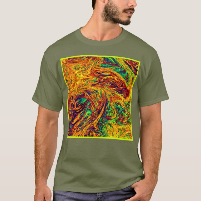 T-shirt Motif de couleur vive (Devant)