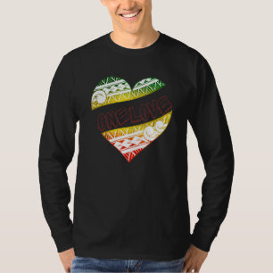 T-shirt Motif de couleurs reggae d'amour un polynésien tri