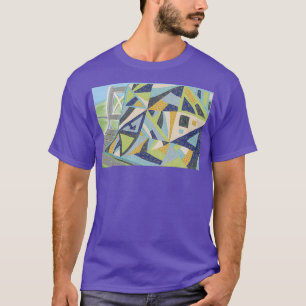 T-shirt Motif de courtepointe moderne sur banquette du par