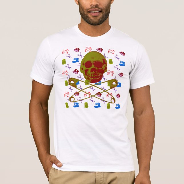 T-shirt motif de couture (Devant)