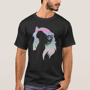 T-shirt Motif de cowgirl équestre impression abstraite arc