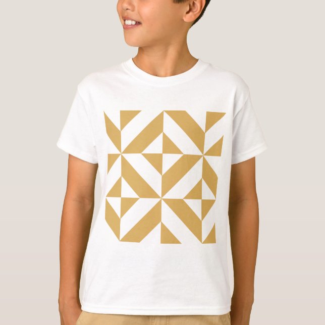 T-shirt Motif de cube géométrique Cool profond (Devant)