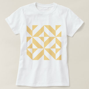 T-shirt Motif de cube géométrique Pale Melon