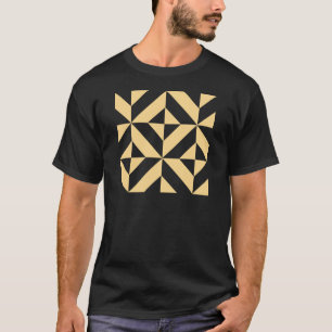 T-shirt Motif de cube géométrique Pale Melon