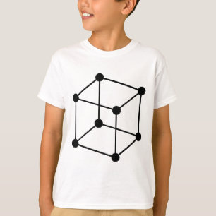 T-shirt Motif de cube isométrique - Noir