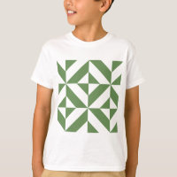 Motif de cube vert laiton foncé